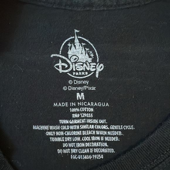 Walt Disney World Black Multicolored Text T-Shirt MEDIUM - Picture 3 of 6